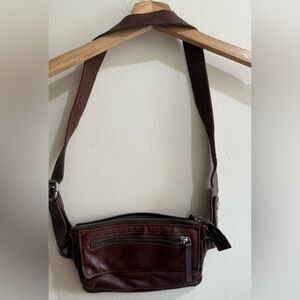 SPIKES & SPARROW Classic Brown Leather Belt Bag